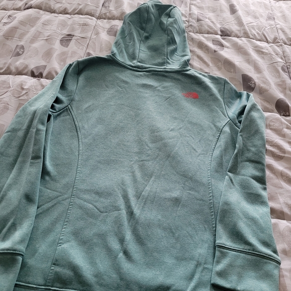 The North Face Light Blue Hoodie with Coral Logo - Picture 6 of 6